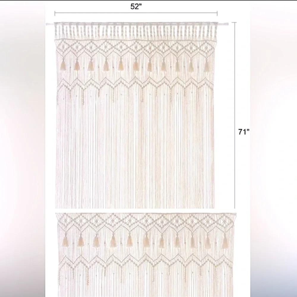 🆕Modern BÖHÖ Soul Embellish’s Handwoven Macrame Curtain/Tapestry/Photo Backdrop
